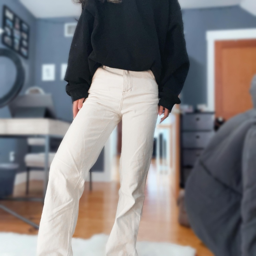 Pacsun 90s Boyfriend White Jeans - Size 24